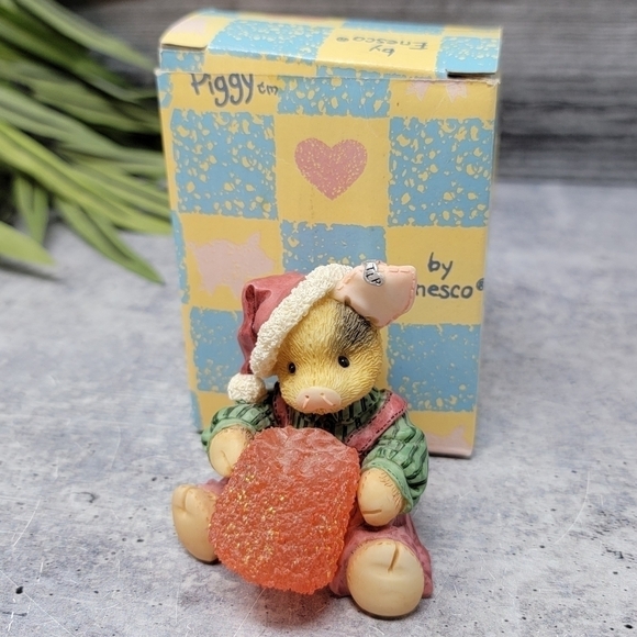 1996 Vintage Enesco | This Little Piggy Sloppy Holidays Decorative Figurine - Picture 1 of 4